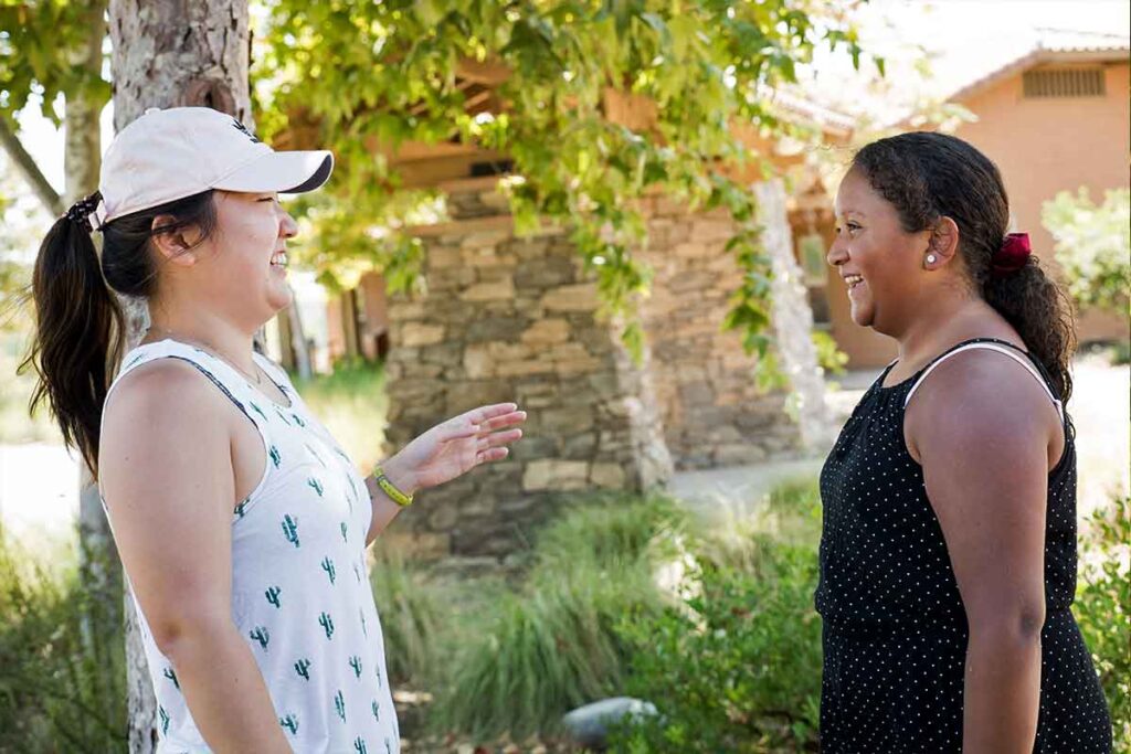 A female volunteer in the Inland Empire with her mentee