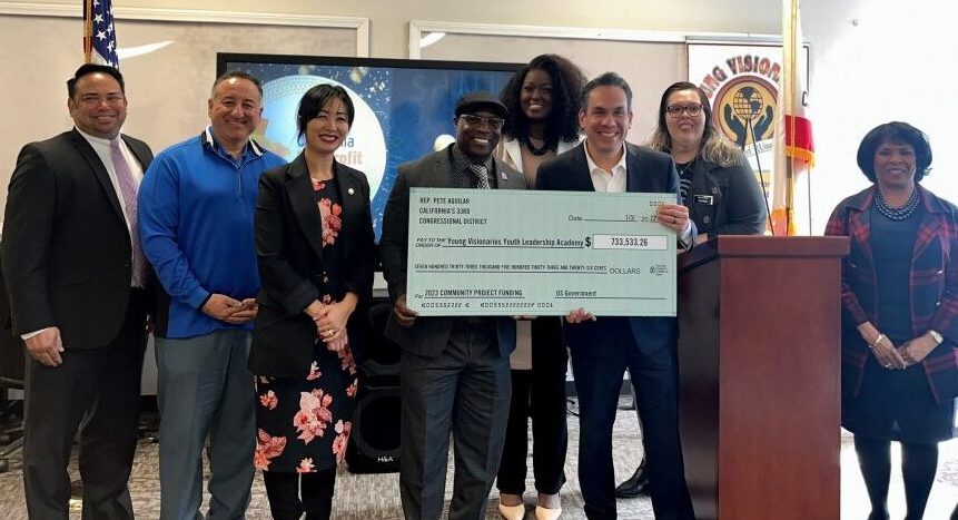 Congressman Peter Aguilar presents three Inland Empire youth empowerment organizations with federal funding for their innovative program.
